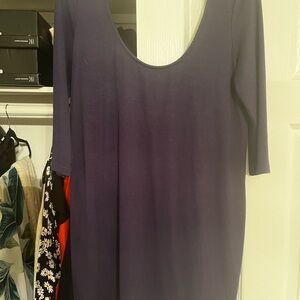 Tobi Elegant Navy Backless Dress